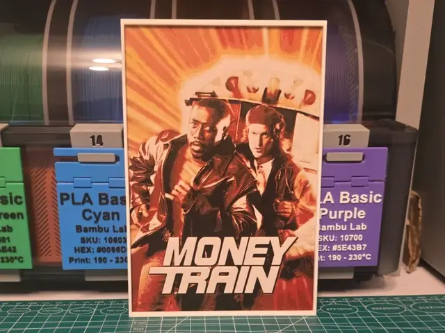 HueForge model: Money Train Movie Poster - Hueforge Art by Lumpy3D