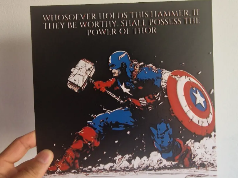 Captain America Hueforge Worthy by Dakiren HueForge model: Captain America Hueforge Worthy by Dakiren