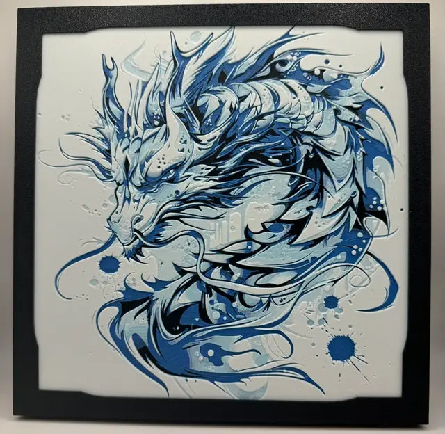 HueForge model: Elemental Dragon - Water by Canadian Gamer