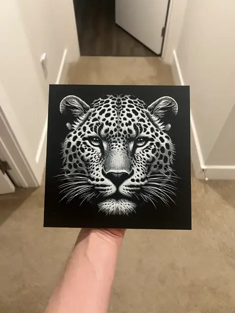 HueForge model: Leopard Face Art Hueforge by RP47 Designs