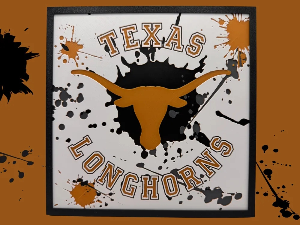 Texas Longhorns - NCAA Hueforge by Canadian Gamer HueForge model: Texas Longhorns - NCAA Hueforge by Canadian Gamer