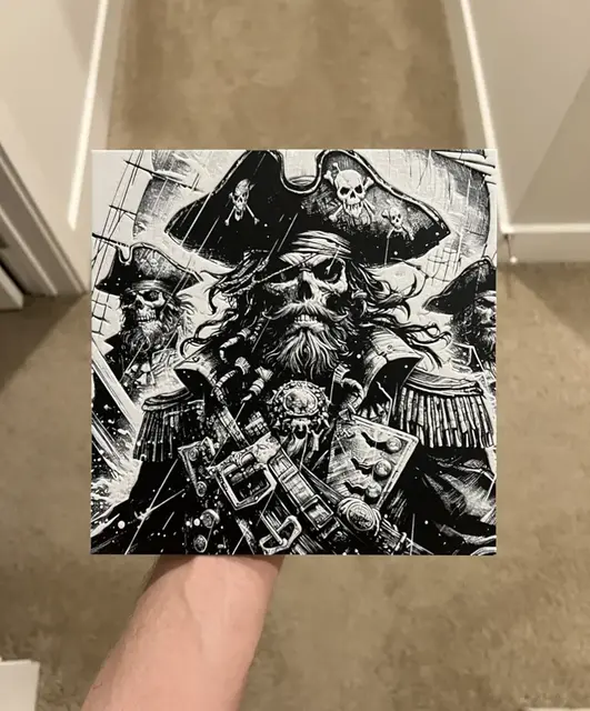 HueForge model: Skeleton Pirate Art Hueforge by RP47 Designs