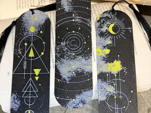 HueForge model: Celestial Geometry Bookmarks – 3x Set by Loupes