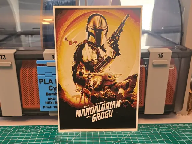 HueForge model: The Mandalorian and Grogu Movie Poster - Hueforge by Lumpy3D