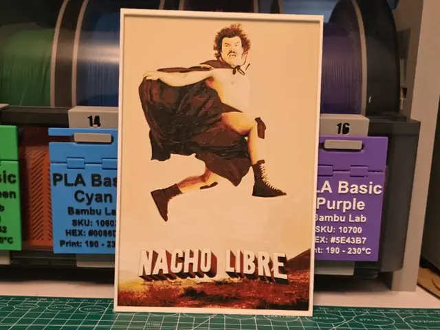 HueForge model: Nacho Libre Movie Poster - Hueforge Art by Lumpy3D