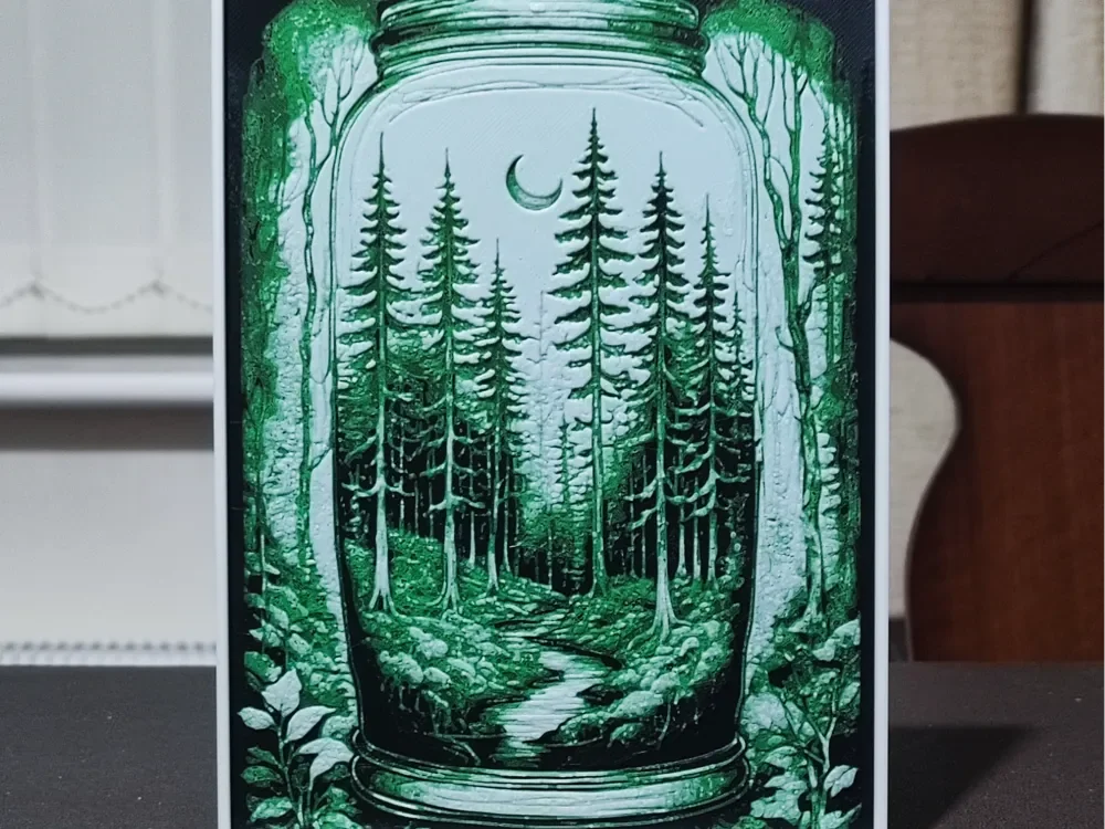 Biosphere In A Jar - HueForge 3 Color by BoDad HueForge model: Biosphere In A Jar - HueForge 3 Color by BoDad