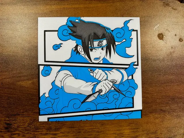 HueForge model: Sasuke Uchiha – Chidori Burst Poster by 3D Prints By Vic