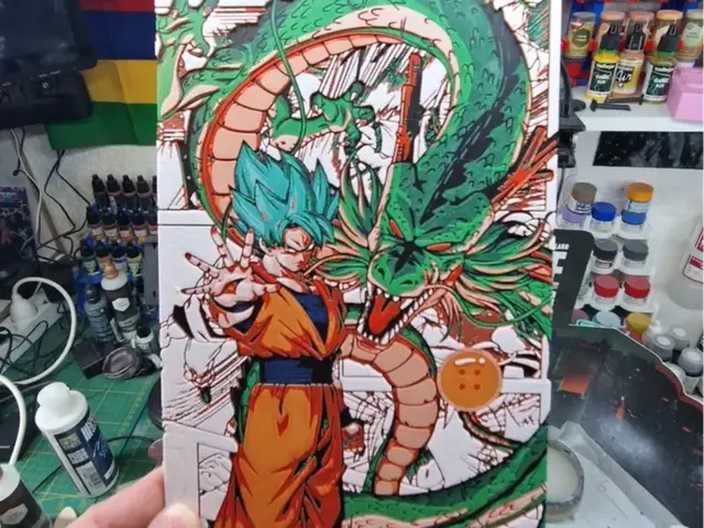 HueForge model: Dragon ball Hueforge - Goku & Sheron by Dakiren