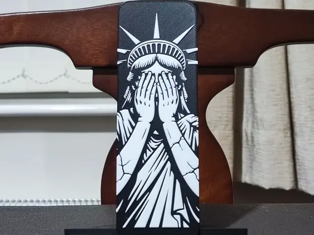 HueForge model: Liberty Weeps Bookmark - 2 Color by BoDad