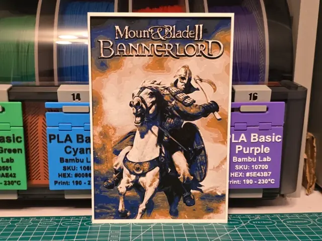 HueForge model: Mount & Blade II: Bannerlord Poster - Hueforge Art by Lumpy3D