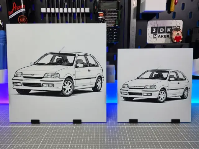 HueForge model: Ford Fiesta XR2i 1990 - Hueforge - 3 Colors by Montoya Maker