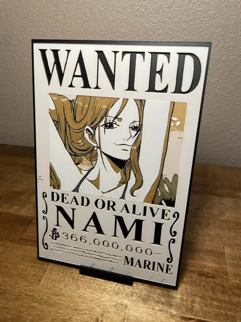 HueForge model: Nami - Wanted Poster by Cloudy Nostalgia