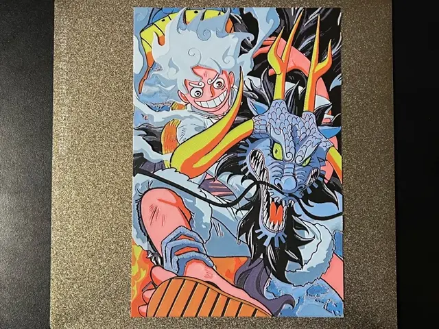 HueForge model: One Piece Luffy vs Kaido Hueforge by FantasyZ