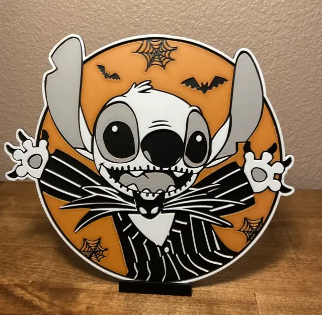 HueForge model: Hueforge - Halloween - Stitch as Jack Skellington by Cloudy Nostalgia
