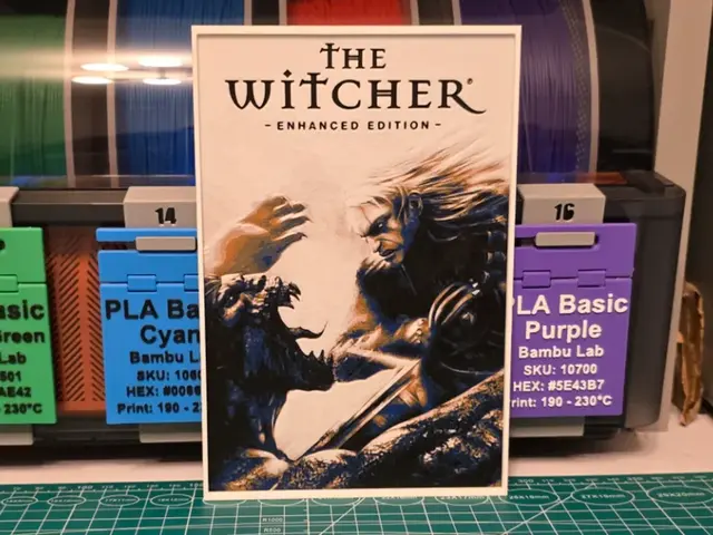HueForge model: The Witcher Game Poster - Hueforge Art by Lumpy3D
