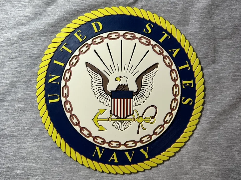 Round US Navy Logo by Hey Ben HueForge model: Round US Navy Logo by Hey Ben