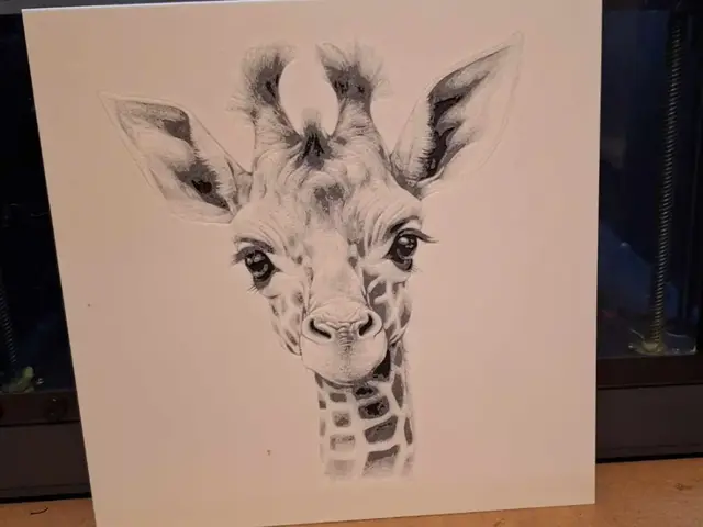 HueForge model: Black and white - giraffe calf - 2 colours by 3dGlow