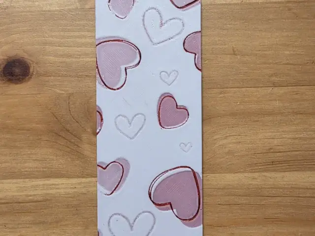 HueForge model: heart bookmark by Morganja