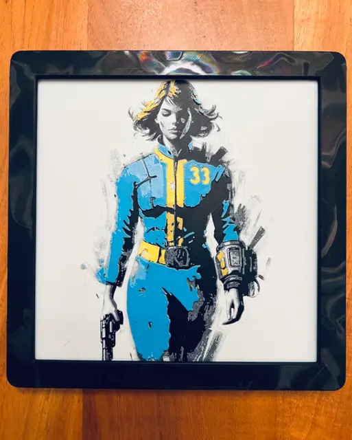 HueForge model: Vault 33 Girl from Fallout by JustBe 3D Printing
