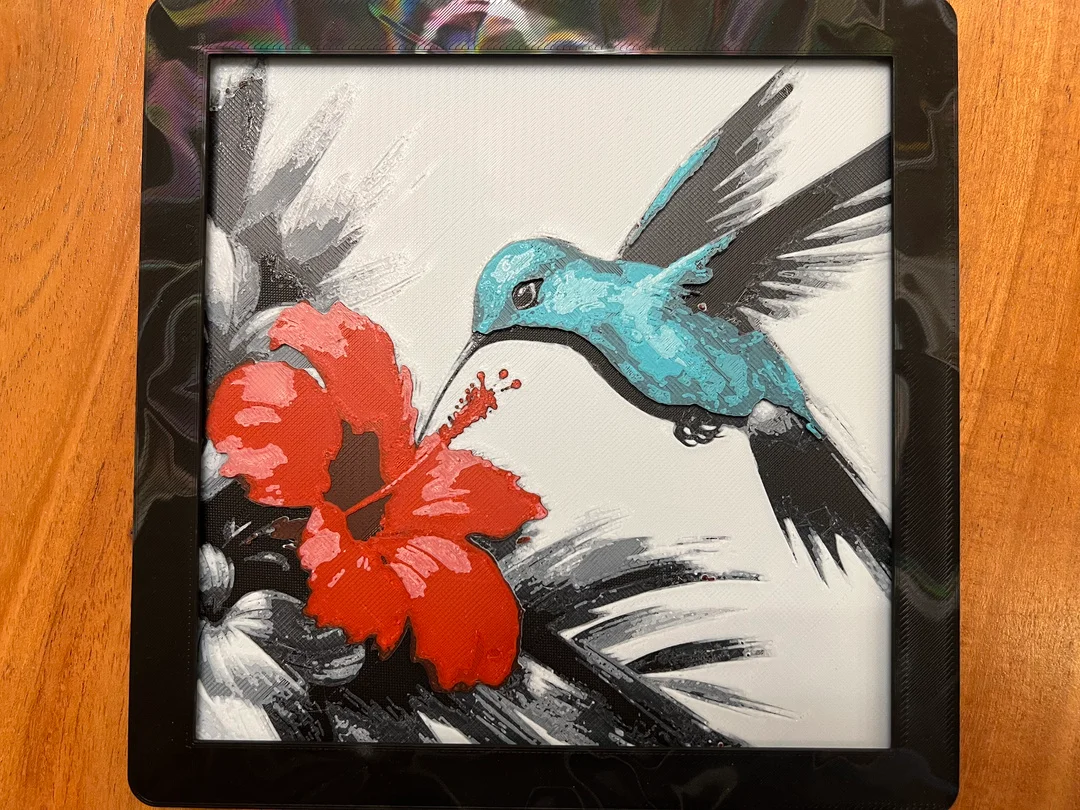 Hummingbird by JustBe 3D Printing HueForge model: Hummingbird by JustBe 3D Printing