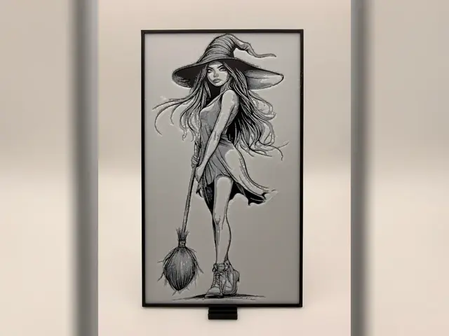 HueForge model: Witch Sketch HueForge Print by iPrintStuffau