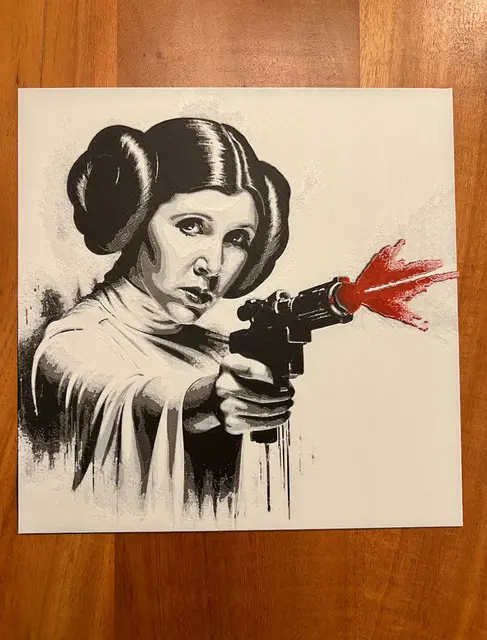 HueForge model: Princess Leia with Blaster 2.0 by JustBe 3D Printing