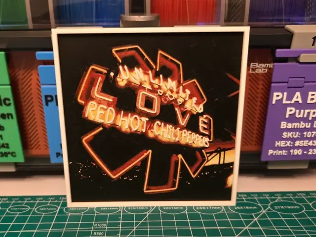 HueForge model: Red Hot Chili Peppers "Unlimited Love" Album Art by Lumpy3D