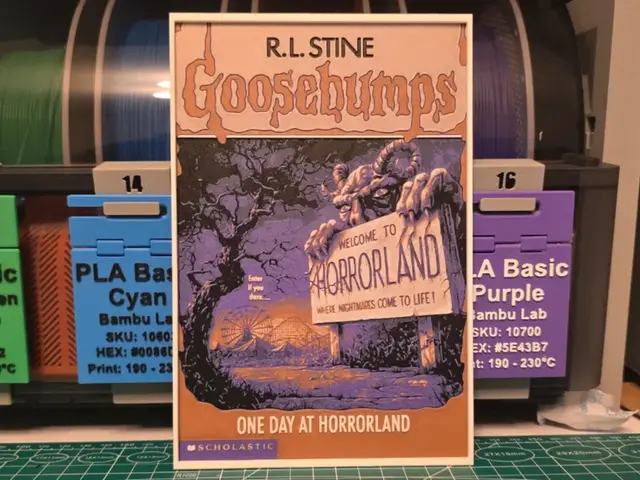 HueForge model: Goosebumps: One Day at HorrorLand - Hueforge Art by Lumpy3D