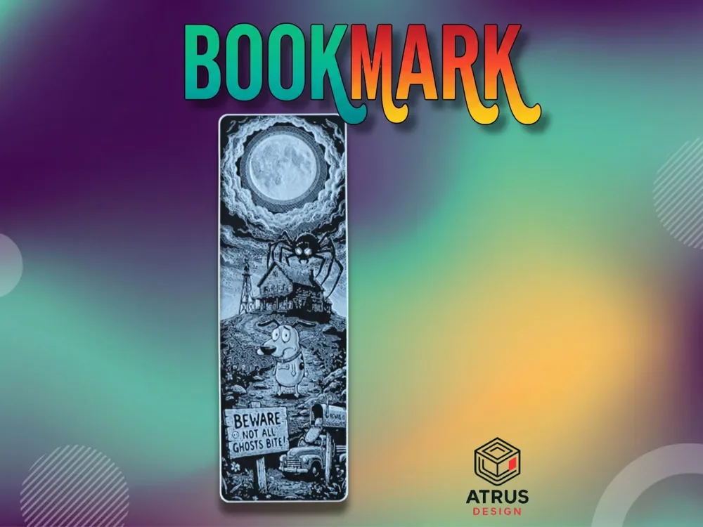 Dog Fear 1 Bookmark by Atrus Design HueForge model: Dog Fear 1 Bookmark by Atrus Design