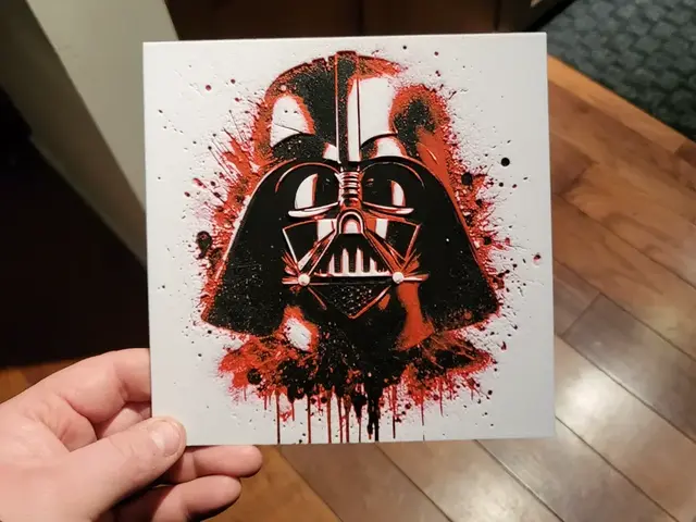 HueForge model: Graffiti Darth Vader Hueforge by 3Ree Printing