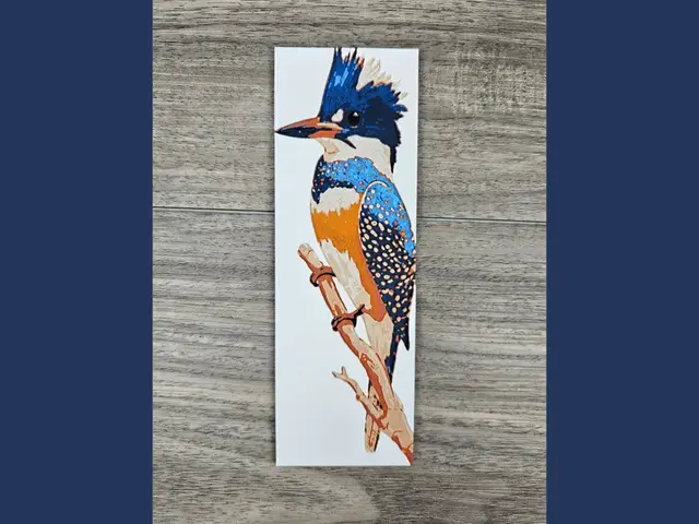 HueForge model: Kingfisher Bookmark by BusyKikiBee
