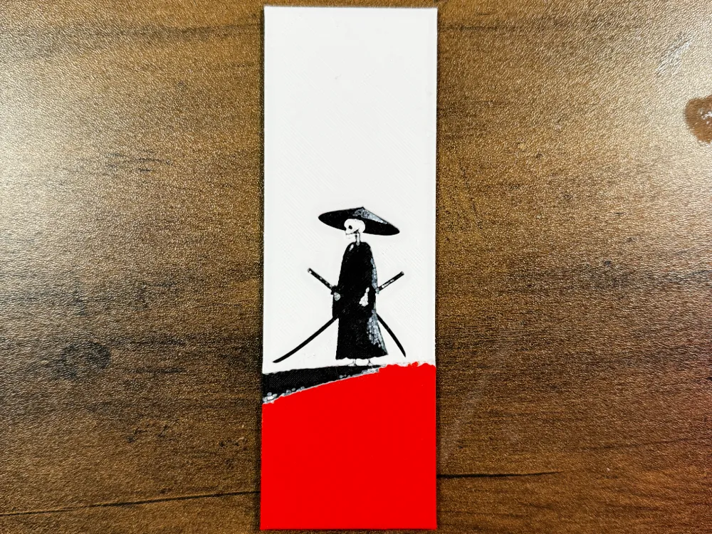 Minimalist Samurai HueForge Bookmark by 3D Prints By Vic HueForge model: Minimalist Samurai HueForge Bookmark by 3D Prints By Vic