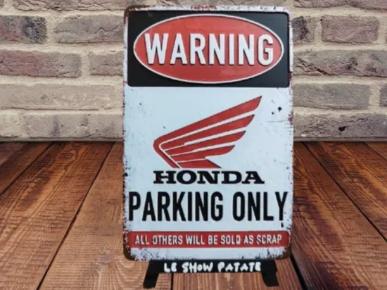 Plaque Vintage Parking Only Honda Hueforge by leshowpatate HueForge model: Plaque Vintage Parking Only Honda Hueforge by leshowpatate