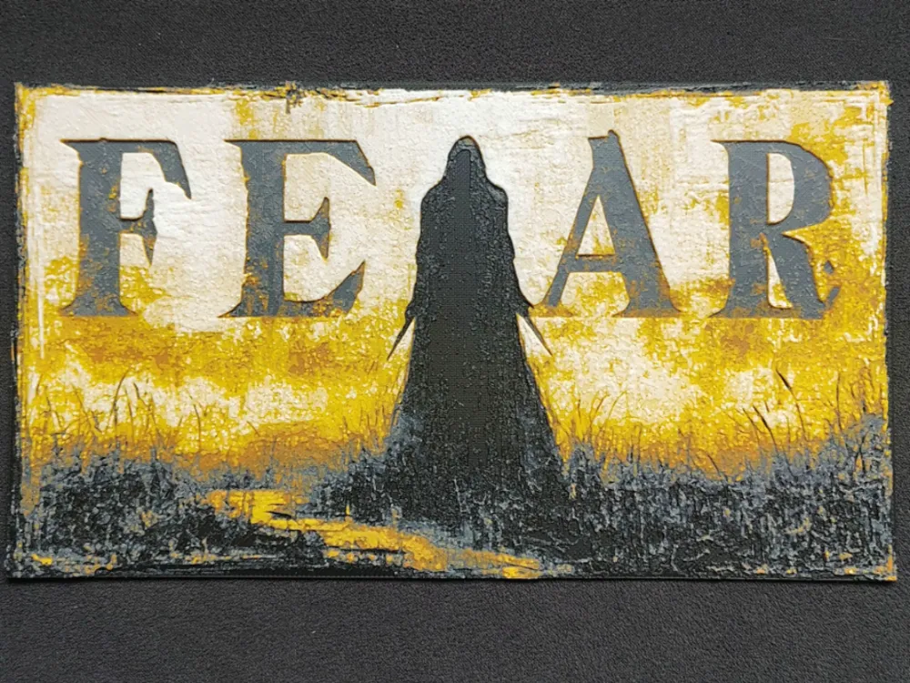Fear sign by fD.667 HueForge model: Fear sign by fD.667