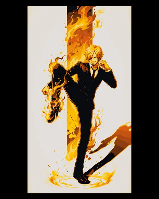 HueForge model: Hueforge Wall Art - Fanart depiction of the character Sanji from the Anime One Piece by BooneCo3d