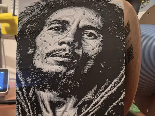 HueForge model: bob marley drawing hueforge by Buntsta