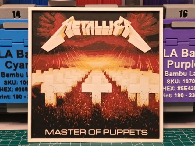 HueForge model: Metallica "Master of Puppets" Album - Hueforge Art by Lumpy3D