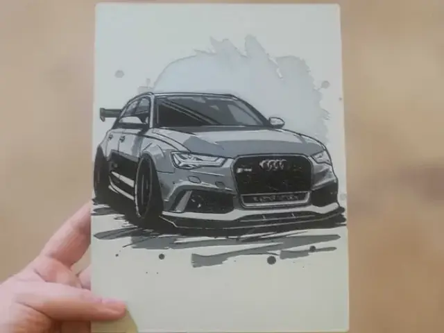 HueForge model: Audi by Poly3D