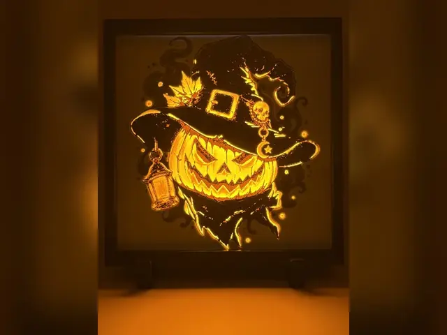 HueForge model: Purple Witch Pumpkin HueForge Print by iPrintStuffau