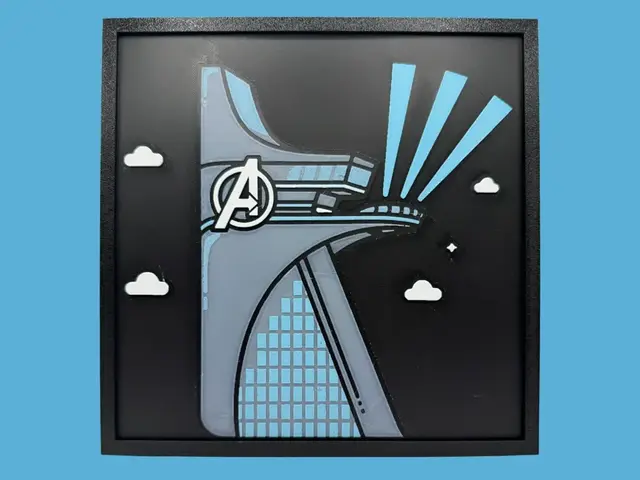 HueForge model: Avengers Tower by Canadian Gamer