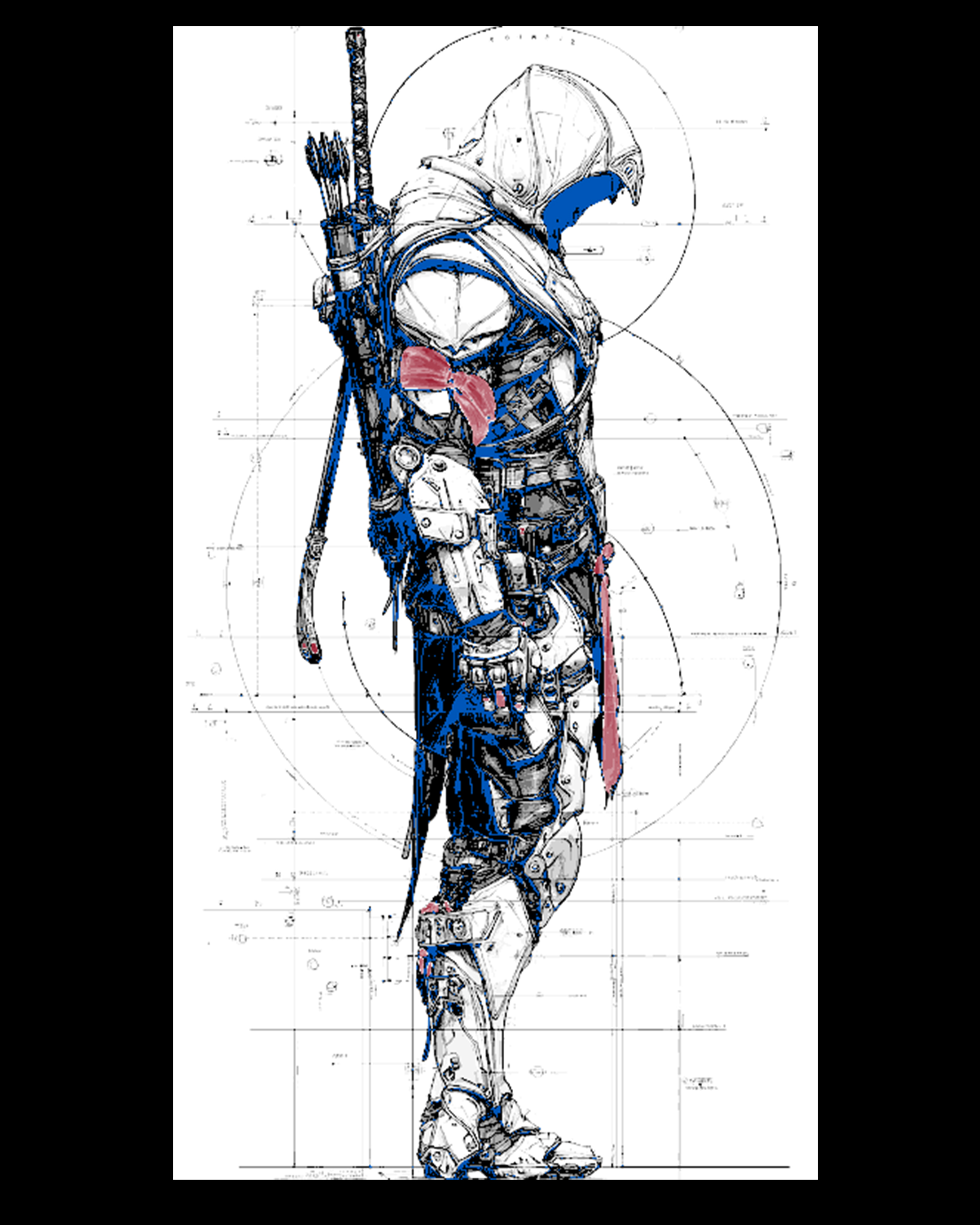 Fanart design of Assassins Creed Main Character in Blueprint - Hueforge Art by BooneCo3d HueForge model: Fanart design of Assassins Creed Main Character in Blueprint - Hueforge Art by BooneCo3d