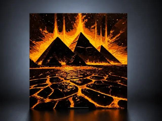 HueForge model: Pyramids of Flame - The Antiquity Inferno by Aleksandr