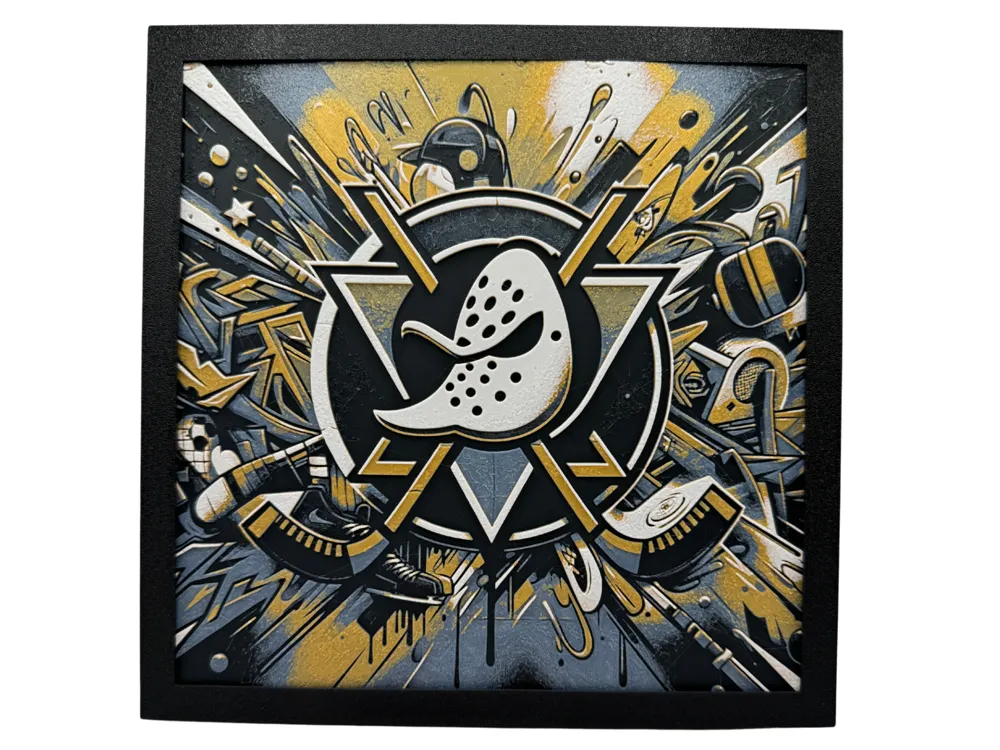 Classic - Anaheim Ducks - NHL Hueforge by Canadian Gamer HueForge model: Classic - Anaheim Ducks - NHL Hueforge by Canadian Gamer