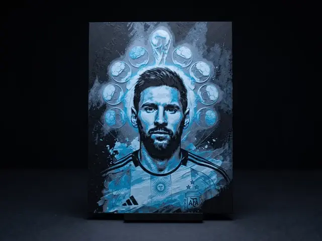 HueForge model: Ballon D'Messi - Hueforge Wall Art by LED