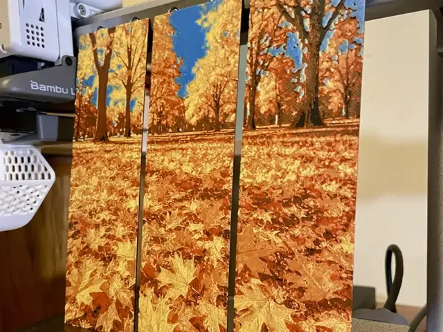 HueForge model: A Beautiful Fall Day Bookmark Set by 3D_Forged