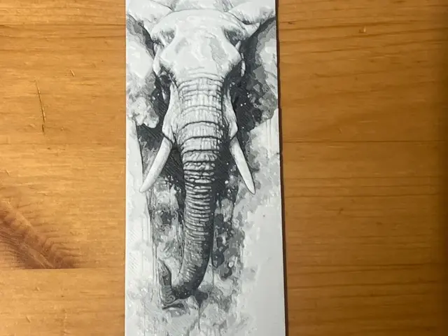 HueForge model: Elephant bookmark by Morganja