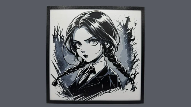 Wednesday Addams - Hueforge by Canadian Gamer HueForge model: Wednesday Addams - Hueforge by Canadian Gamer