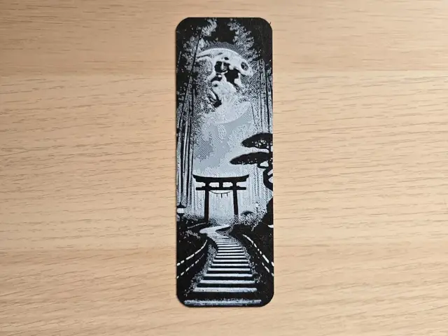 HueForge model: Walk to the Moon Bookmark by Atrus Design