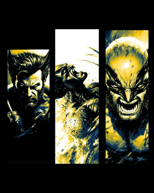 HueForge model: Fanart depictions of the Marvel X-Men character Wolverine - Set of bookmarks by BooneCo3d