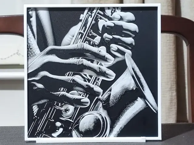 HueForge model: Digital Jazz Man - HueForge 3 Color by BoDad